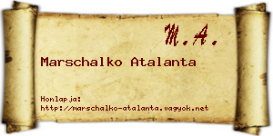 Marschalko Atalanta névjegykártya